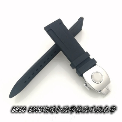 代用法兰克穆勒8880法穆兰8900蝴蝶扣折叠扣胶带橡胶硅胶表带22mm