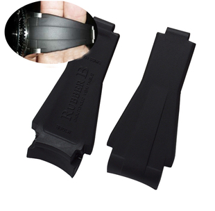 代用劳力士44mm表盘鬼王蝴蝶折叠扣胶带Rubber B橡胶硅胶表带21mm