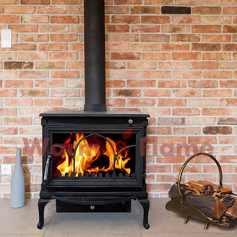 真火燃木柴铸铁壁炉室内取暖柴火炉独立式壁炉别墅装饰民宿采暖炉