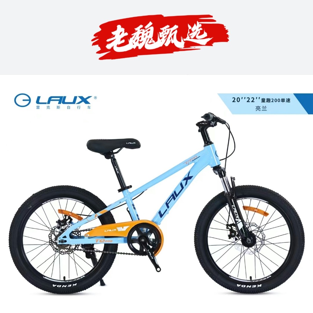 雷克斯24新款童趣200单速山地自行车学生车22寸自行车代步车