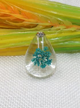 diy米上刻字永生花吊坠