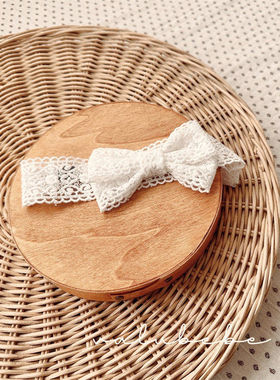 valu蕾丝刺绣发带！筱筱QZ~韩国童装代购26春款婴幼儿小童发饰