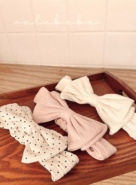 valu波点蝴蝶结发带！筱筱QZ~韩国童装代购26春款婴幼儿小童发饰