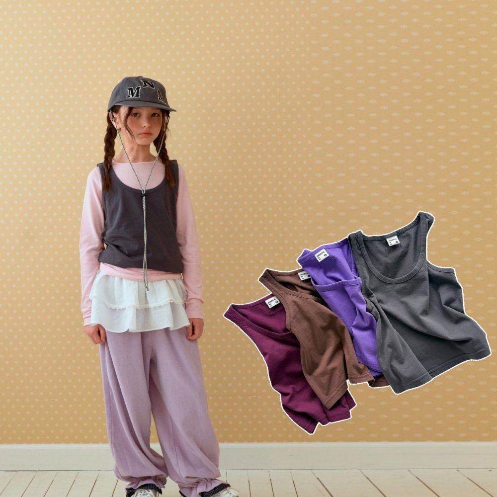 MINIMAL百搭背心！QZ~韩国童装代购 26春款儿童纯色简约T恤,童装/婴儿装/亲子装,背心吊带,淘宝优惠券,粉丝福利购,淘宝优惠卷