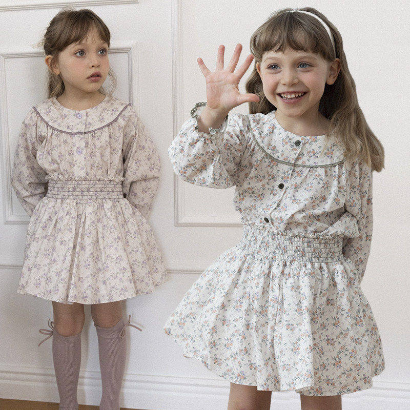 perro提花拼色娃娃衫套装！韩国童装代购2026春款女童中小童套装,童装/婴儿装/亲子装,套装,淘宝优惠券,粉丝福利购,淘宝优惠卷