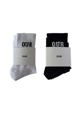 OUR字母坑条学生袜！韩国童装代购 2026春款男女童中大童袜子