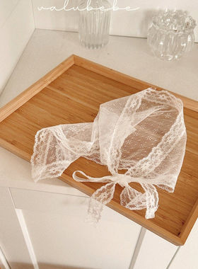 valu刺绣提花发饰！筱筱QZ~韩国童装代购26春款婴幼儿小童三角巾