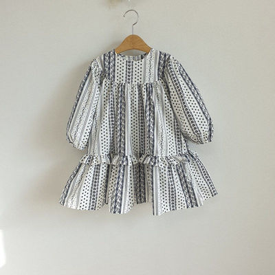 Eclair菲边碎花拼色连衣裙！韩国童装代购2026春女童中小童连衣裙