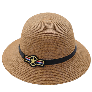 春夏季男童沙滩草帽男孩遮阳帽宝宝太阳帽礼帽儿童旅游防晒凉帽潮