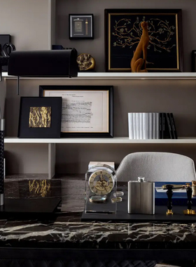 【可开票】轻奢拱门座钟时钟摆件