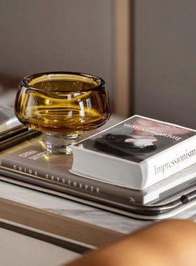 【可开发票】高级感琉璃果盘摆件