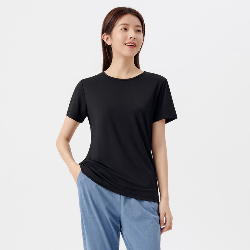 三枪莫代尔短袖夏季圆领女T恤