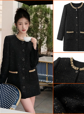 秋季重工镶钻亮片闪闪小香风宽松感棉服外套女装 zx款mx025