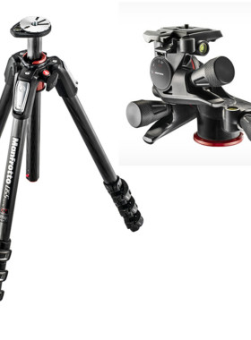 曼富图MT055CXPRO4单反碳纤维三脚架+MHXPRO-3WG齿轮三维云台套装