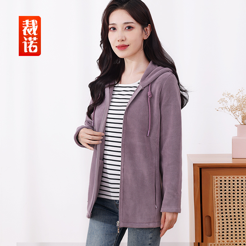 裁诺加绒宽松中长款外套