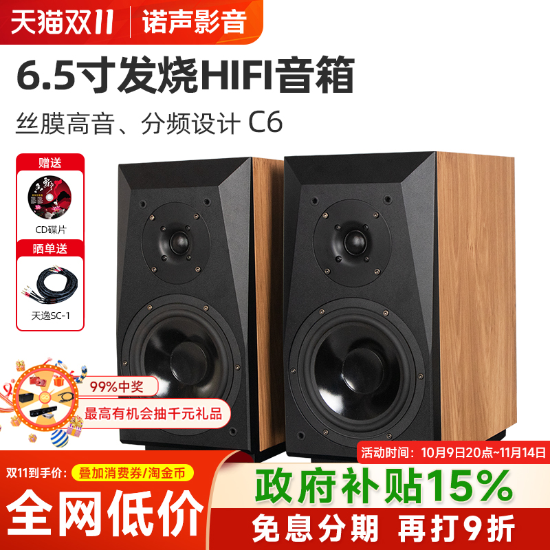 Winner/天逸 童笛C6高保真发烧人声HiFi立体声2.0无源书架音箱