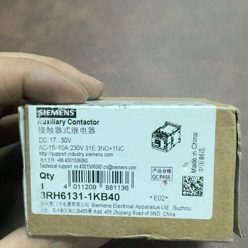 议价西门子接触器式继电器型号3RH6131-1KB40DC1可维修