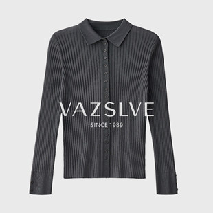 【VAZSLVE/全新奢品】捡漏菌草纤维16针高端针织衫春夏新款显瘦坑