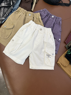 口袋5五分短中柔软纯棉裤 子 男小中大童工装 尔菲梵EC潮牌EFF夏天款