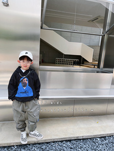 尔菲梵EC潮牌童装秋春季薄款中大童版男宝长袖卡通小狗纯棉卫衣