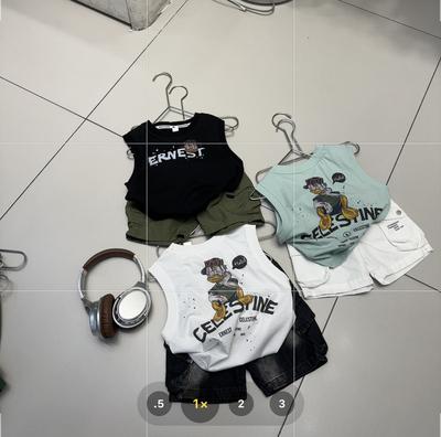 尔菲梵EC潮牌夏天季款男宝宝小童装纯棉无袖圆领唐老鸭英文背心t