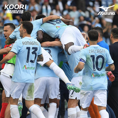 酷锐足球美津浓24-25赛季拉齐奥主场印字短袖球衣成人P2GABX0704