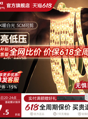 德力西官方led灯带低压电源24v超亮贴片裸板自粘家客厅吊顶橱柜