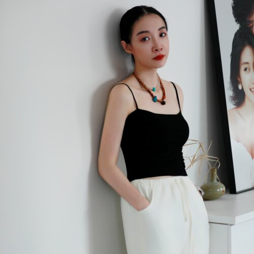 纪小白女装长裤春夏高腰直筒裤