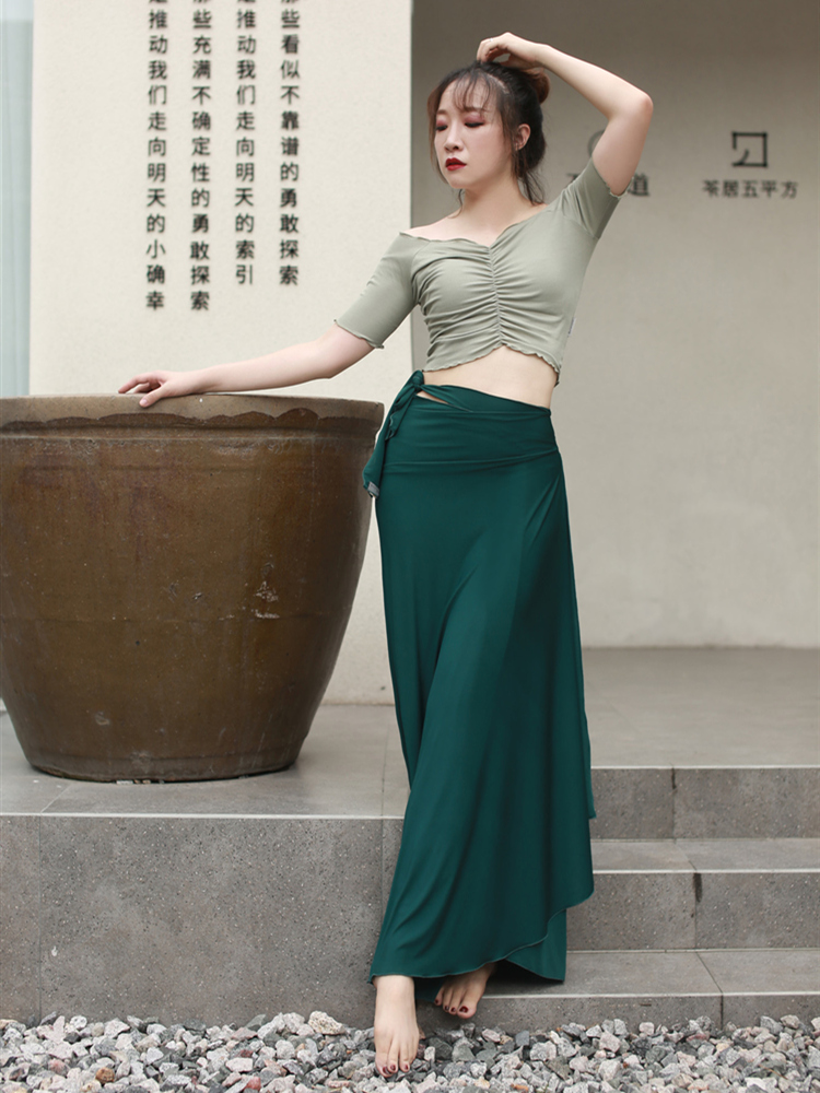 cherrydancer Ji Xiaobai original one-piece wrap dress Belly dance Modern dance practice dress All-in-one thin new