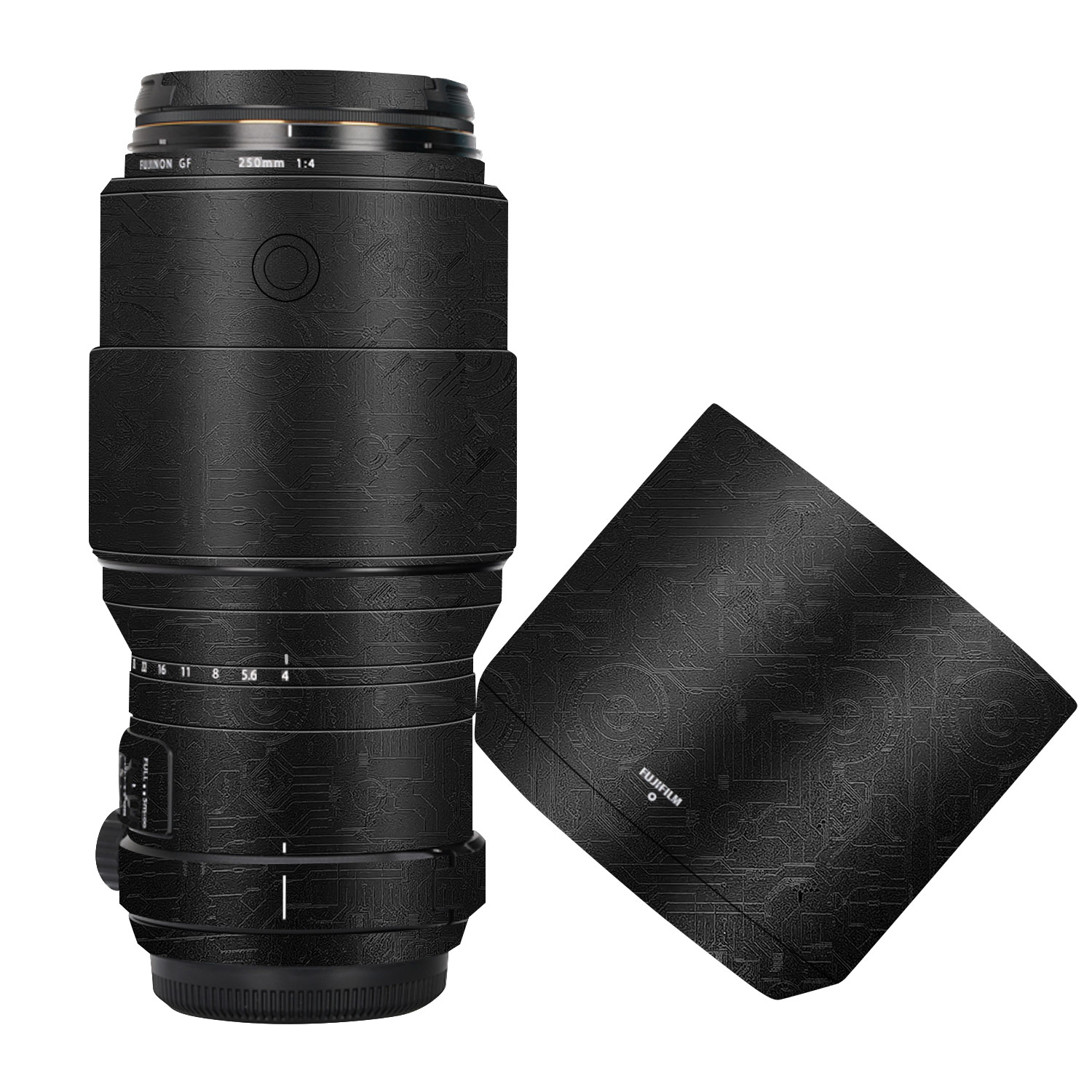 漫步驴适用于富士GF250mmF4中画幅镜头保护贴膜碳纤维贴纸全包彩