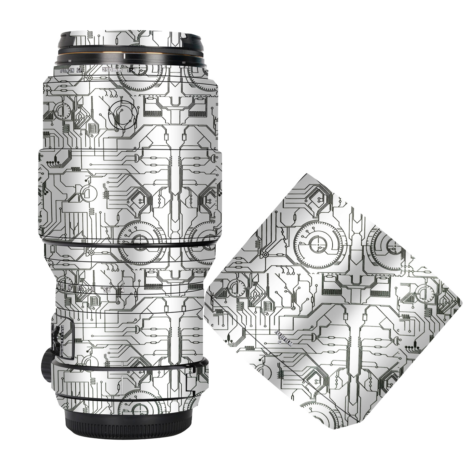 漫步驴适用于富士GF250mmF4中画幅镜头保护贴膜碳纤维贴纸全包彩