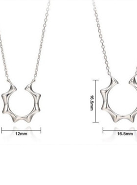 日韩太阳光芒玫瑰金钛钢锁骨链