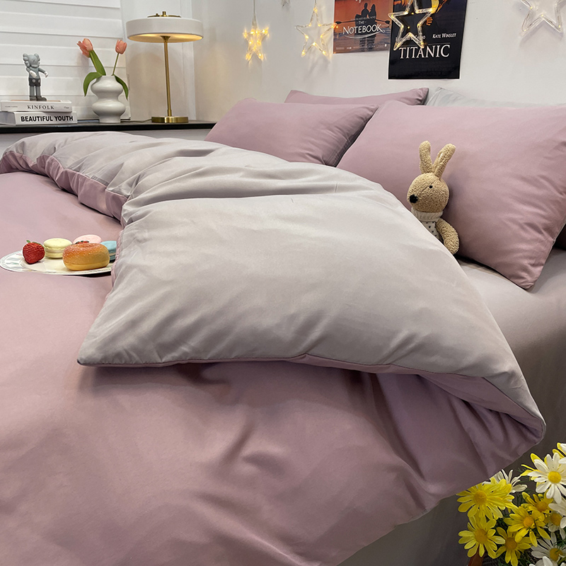 被套床单网红单件150水洗棉被单春秋单人学生宿舍纯色双人200三件