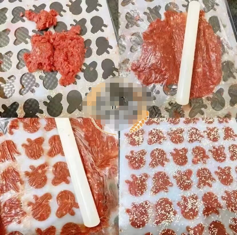 定制卡通形状佩奇 猪肉脯 水果片 硅胶模具 厚2MM 3,4,5毫米