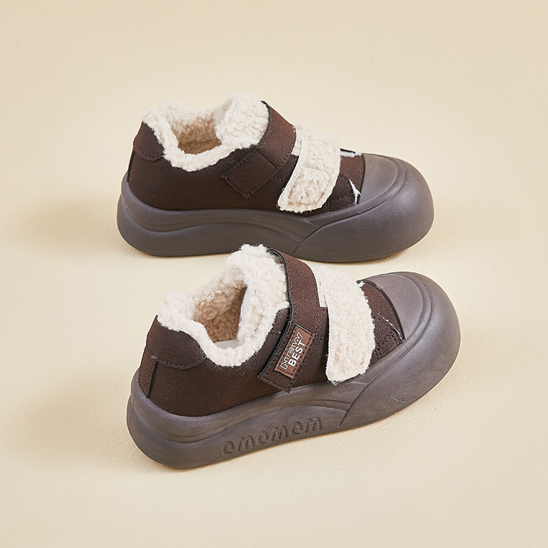 魔术贴棉鞋女冬季加绒保暖厚底鞋