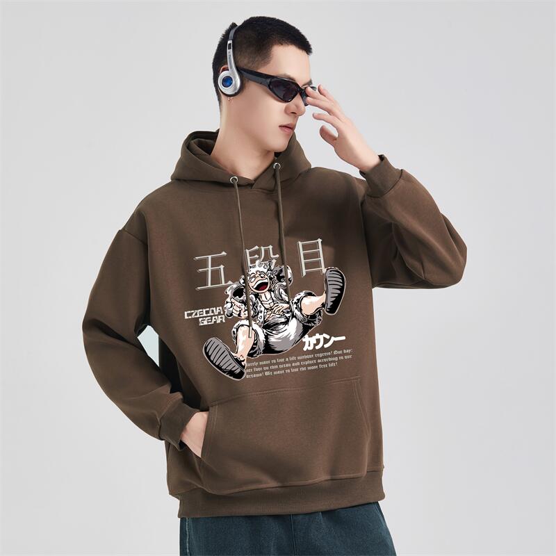 CZECOA重磅连帽卫衣二次元动漫男女潮牌情侣帽衫海贼王加绒外套