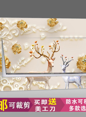 可移除创意贴画配电箱贴纸遮挡电表箱防水弱电箱中式多媒体贴c359