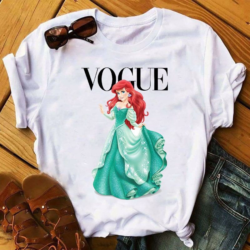 vogue princess t shirt 时尚欧美vogue公主印花短袖inst恤上衣