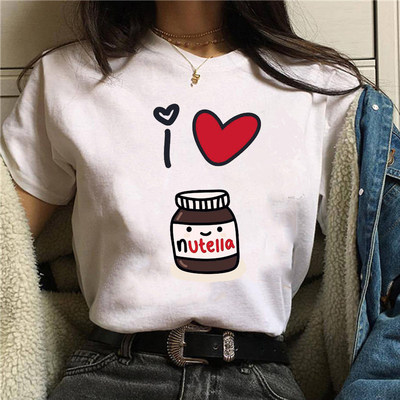 Nutella Kawaii Print T Shirt Women 90s Harajuku Ullzang Tee