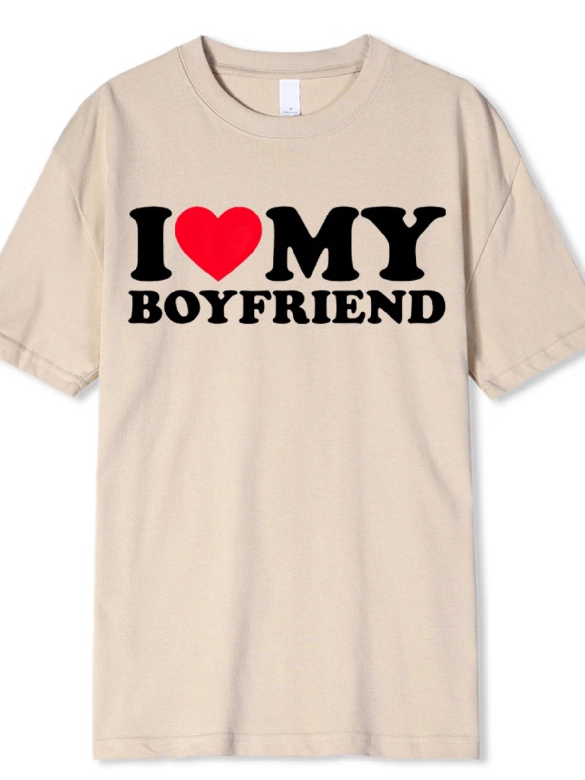 I Love My Girlfriend T-Shirt Unisex Letter Print - Taobao product photo 4