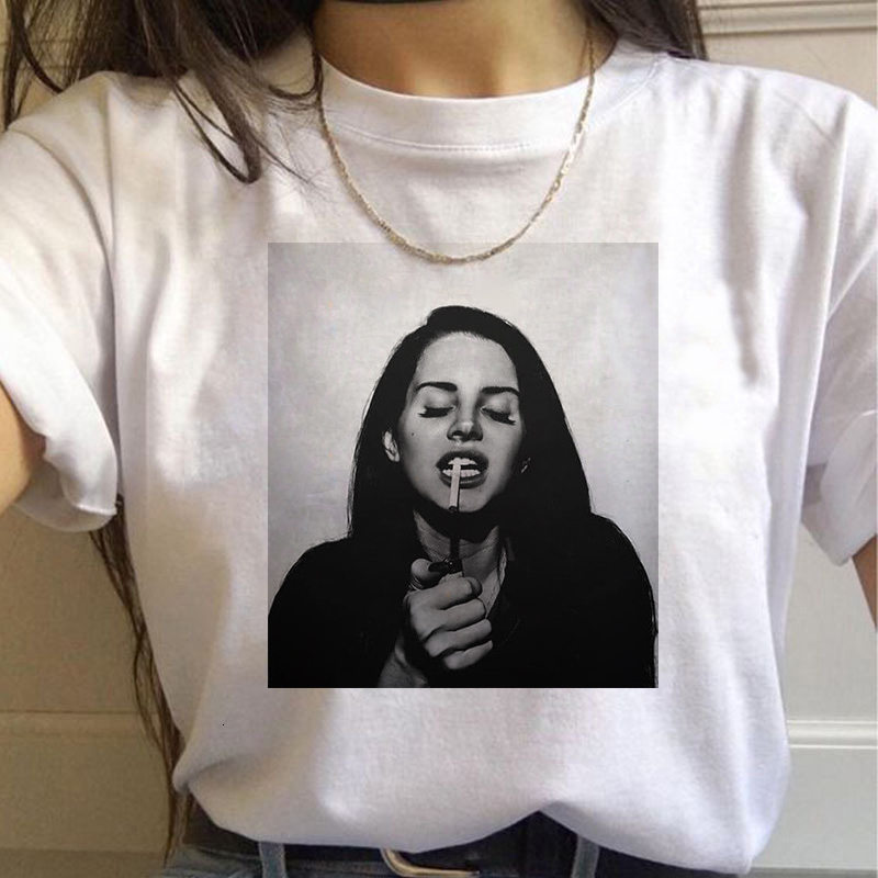 Lana Del Rey Women T Shirt 美国女歌手拉娜·德雷周边印花T恤 女装/女士精品 T恤 原图主图