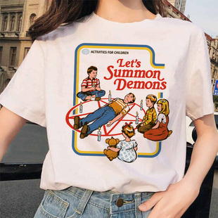 Let's Summon Demons Women  T Shirt 跨境速卖通恶魔系列男女T恤