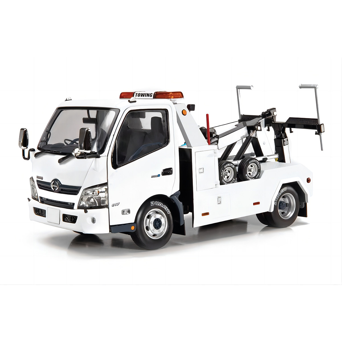 tiny微影 1/18 日野 300 拖车 (纯白) 合金汽车模型收藏摆件玩具