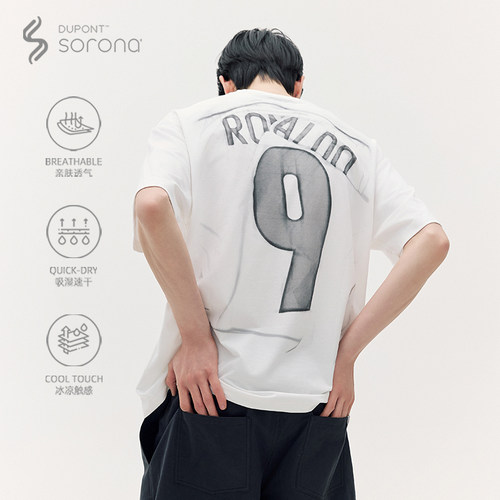 SOMENUM森林 25SS罗纳尔多9号球衣男照片成衣印花Gorpcore短袖T恤