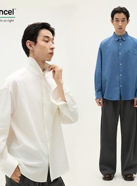 SOMENUM森林 25AW「莱赛尔棉混纺」刺绣男女老钱百搭亲肤长袖衬衫