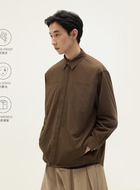 SOMENUM森林 25AW「抗皱三防」户外防静电泼水休闲男四袋夹克衬衫