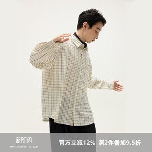 衬衫 色织格纹休闲男女宽松廓形老钱泡泡纱长袖 25AW SOMENUM森林