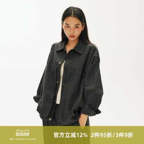 SOMENUM森林 26AW「幻彩泡泡格」日常百搭男女休闲短廓形格纹夹克