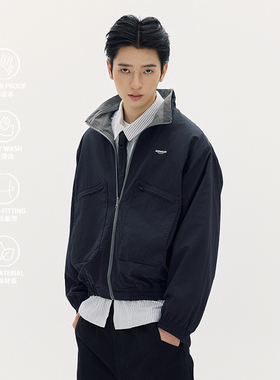 SOMENUM森林「双面穿」通勤外套男女宽松休闲百搭情侣户外短夹克