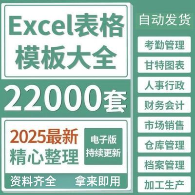 办公室人事行政财务报销销售管理考勤绩效工资Excel电子表格模板